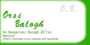 orsi balogh business card